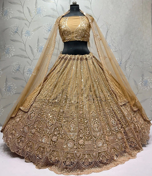 Magnifique Lehenga Doré Luxury