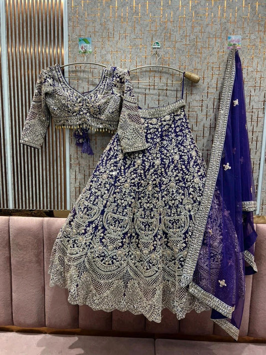 Magnifique Lehenga Violet Luxury