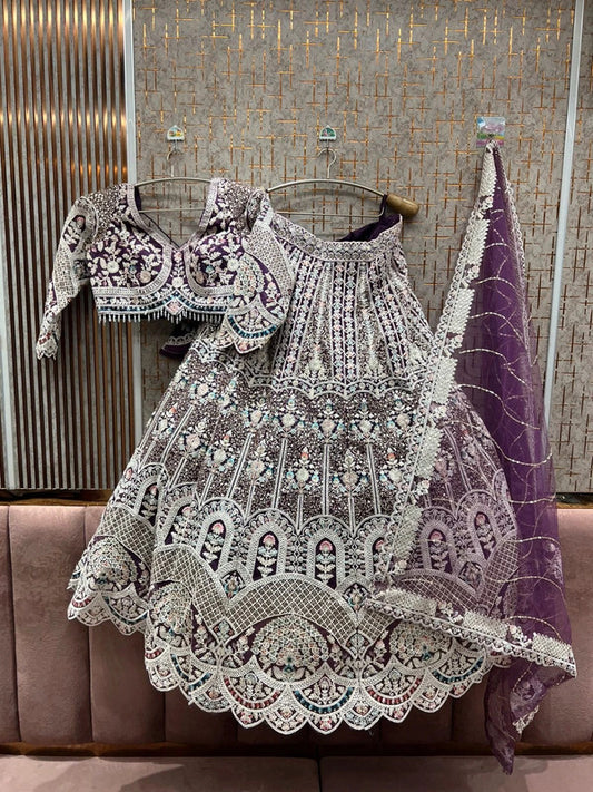 Magnifique Lehenga Violet Luxury
