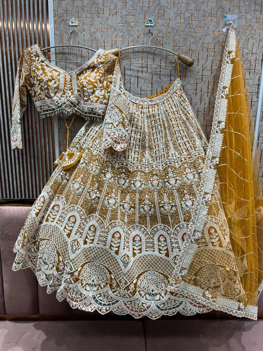 Magnifique Lehenga Jaune Luxury
