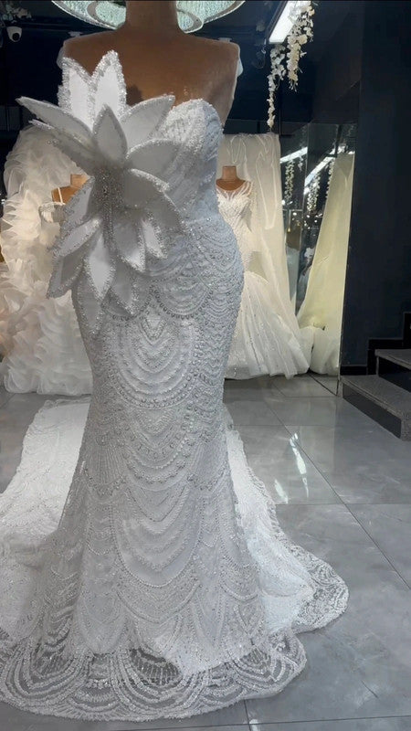 Magnifique Robe de Mariée Sirène