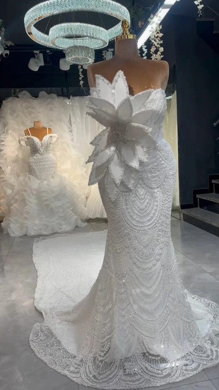 Magnifique Robe de Mariée Sirène
