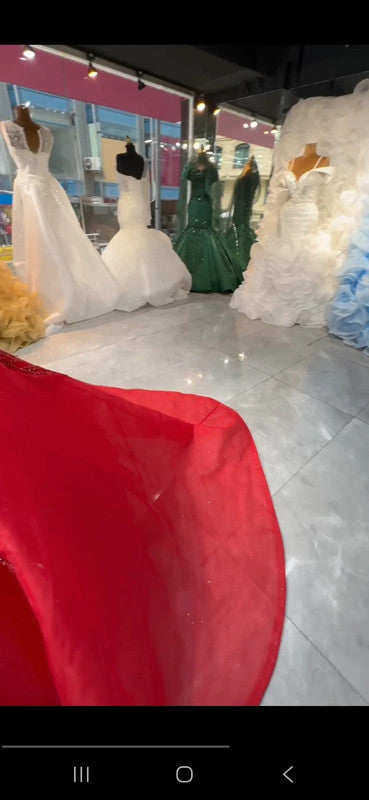 Magnifique Robe de Mariée Rouge Sirène