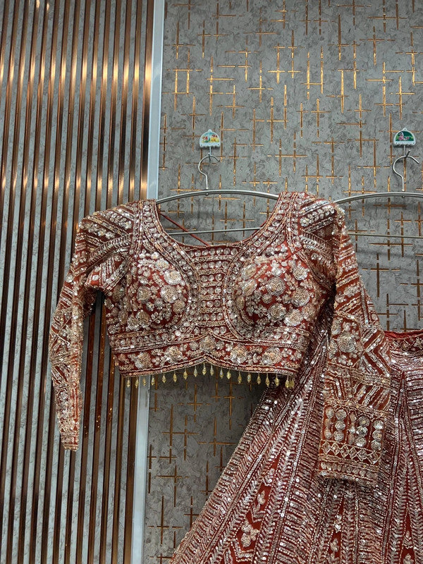 Magnifique Lehenga Orange Luxury