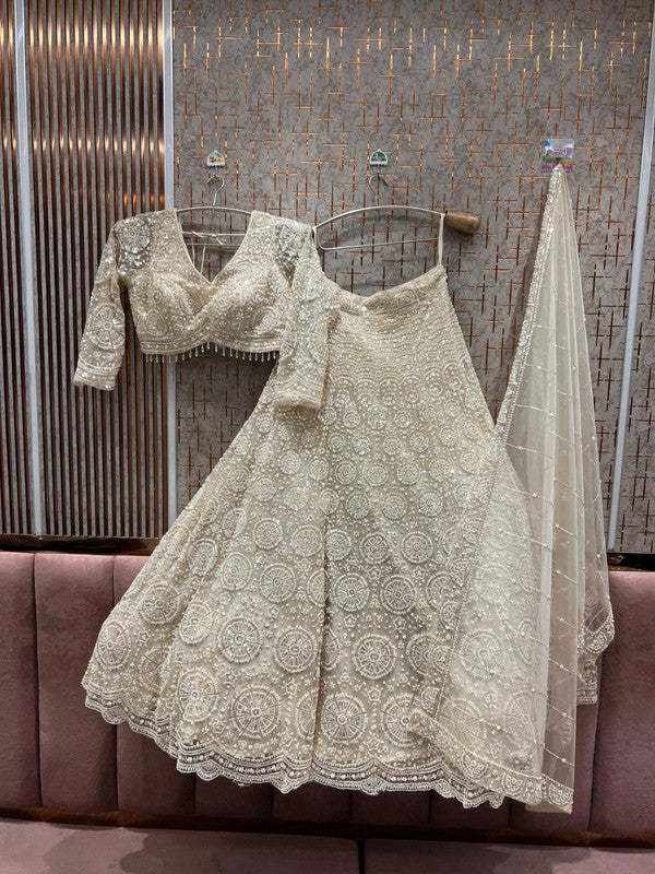 Magnifique Lehenga Blanc Luxury