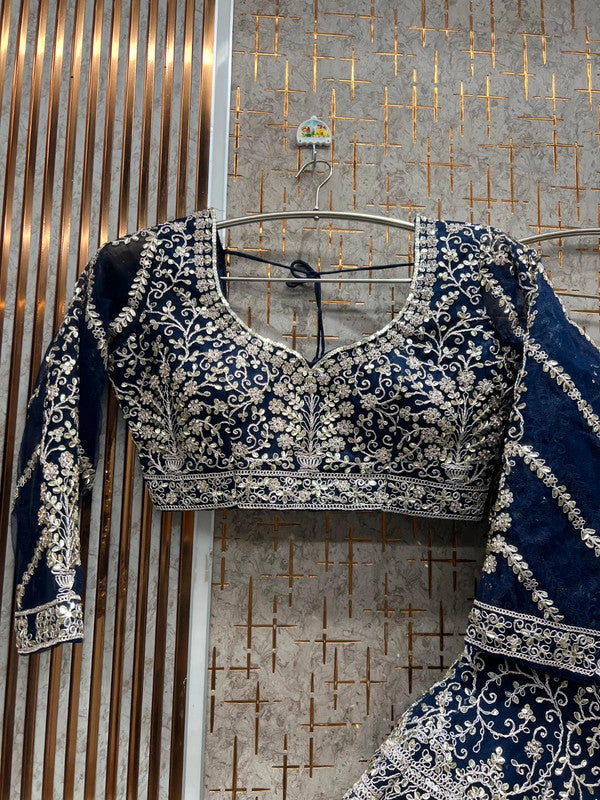 Magnifique Lehenga Bleu Sirene Luxury