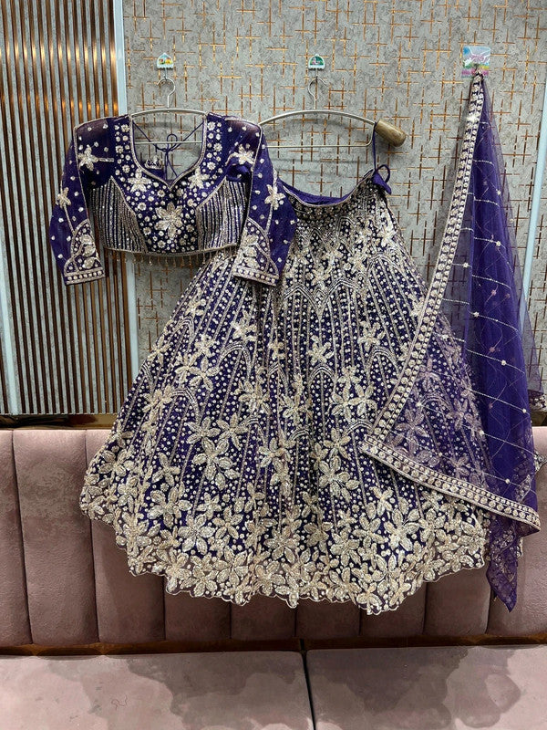 Magnifique Lehenga Violet Luxury