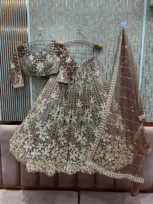Magnifique Lehenga Marron Luxury
