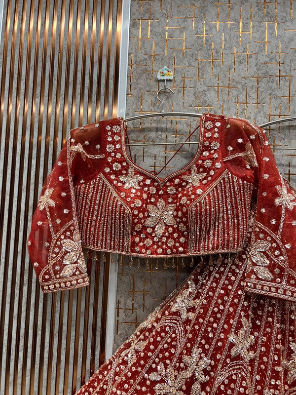 Magnifique Lehenga Orange Rouge Luxury