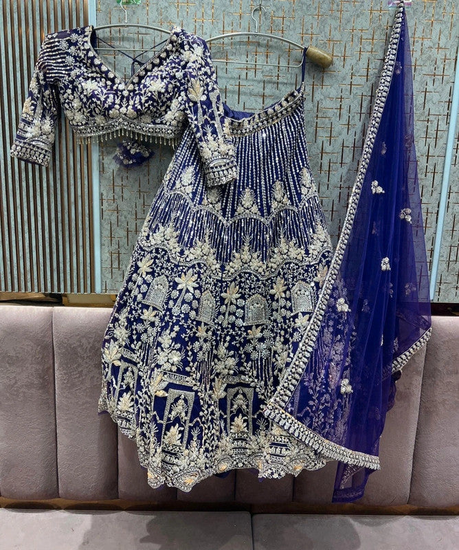 Magnifique Lehenga Violet Luxury