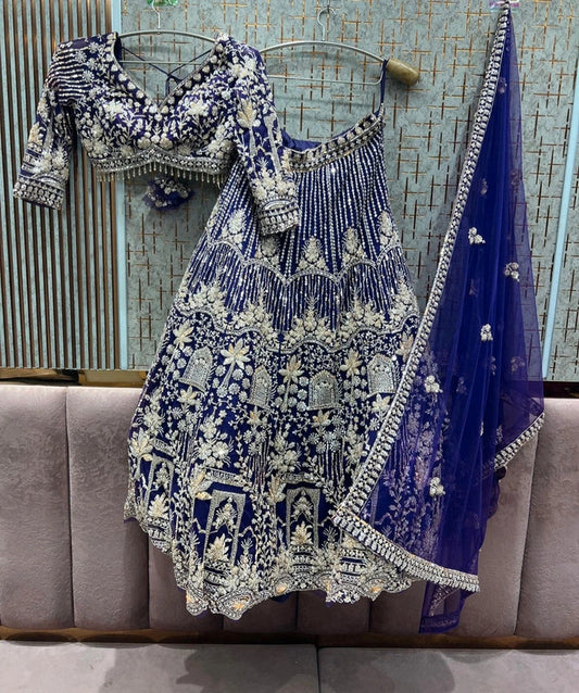 Magnifique Lehenga Violet Luxury