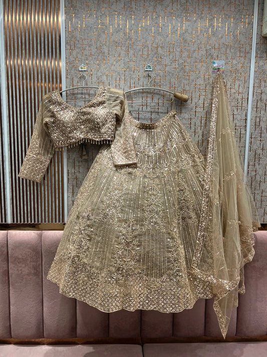 Magnifique Lehenga Beige Luxury