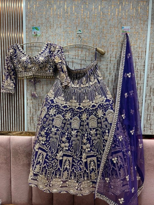 Magnifique Lehenga Violet Luxury