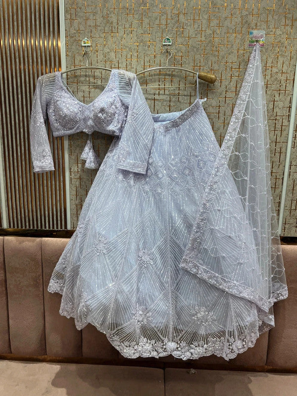 Magnifique Lehenga Blanc Luxury