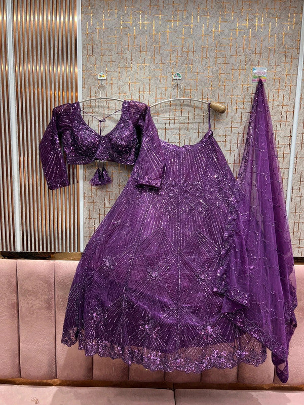 Magnifique Lehenga Violet Luxury