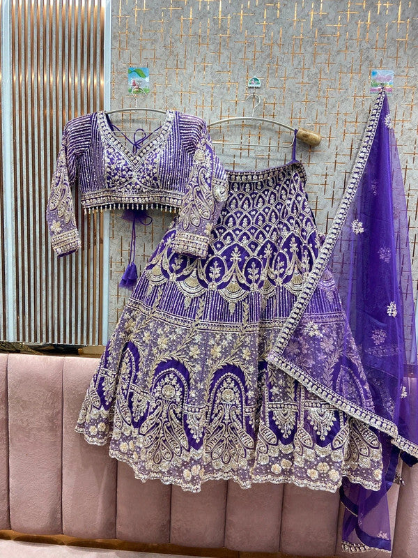 Magnifique Lehenga Violet Luxury