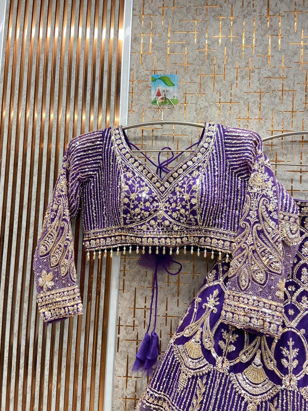 Magnifique Lehenga Violet Luxury