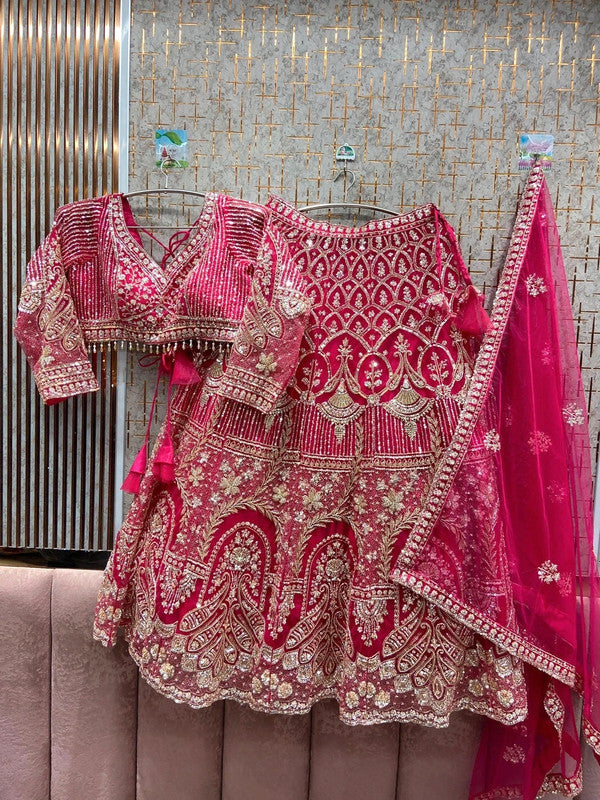 Magnifique Lehenga Rose Fuschia Luxury