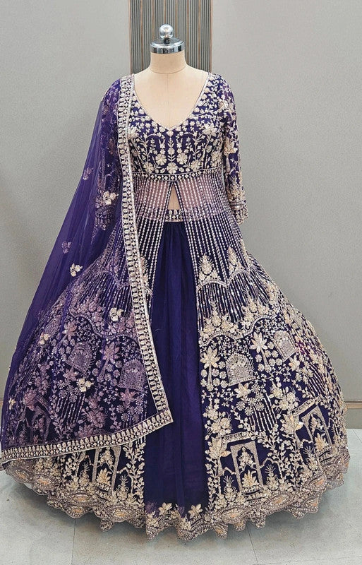 Magnifique Lehenga Violet Luxury