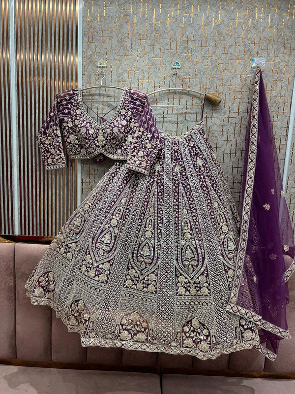 Magnifique Lehenga Rouge Violet Luxury