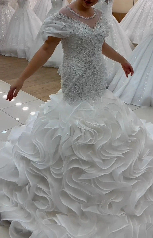 Magnifique Robe de Mariée Sirène Luxury