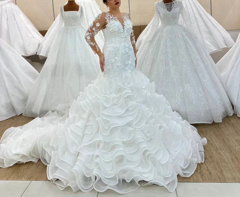 Magnifique Robe de Mariée Sirène Luxury