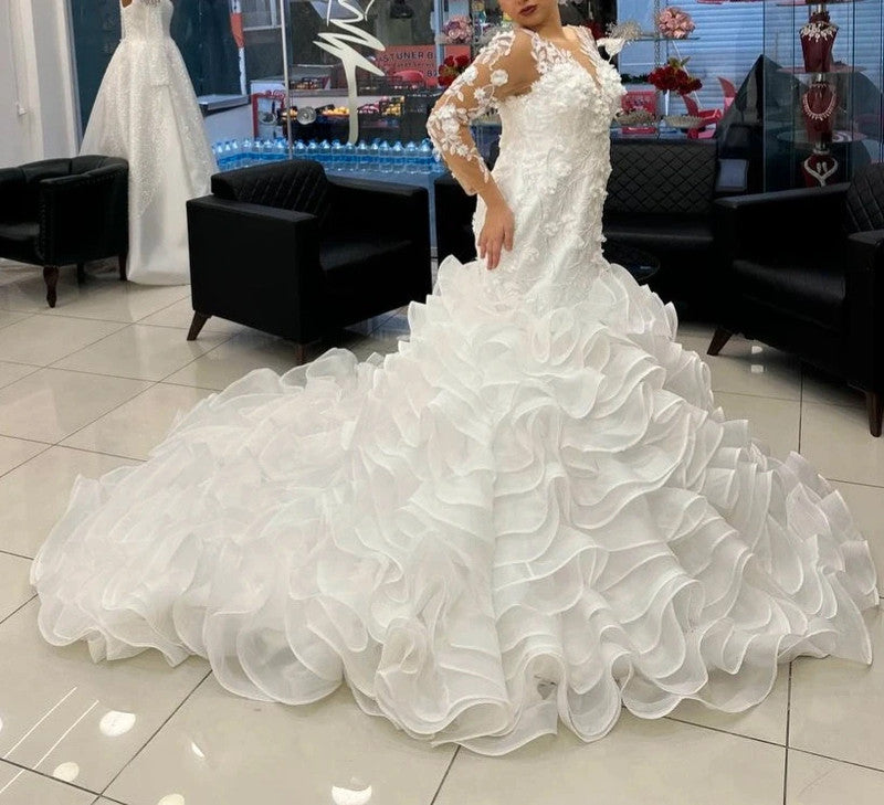 Magnifique Robe de Mariée Sirène Luxury