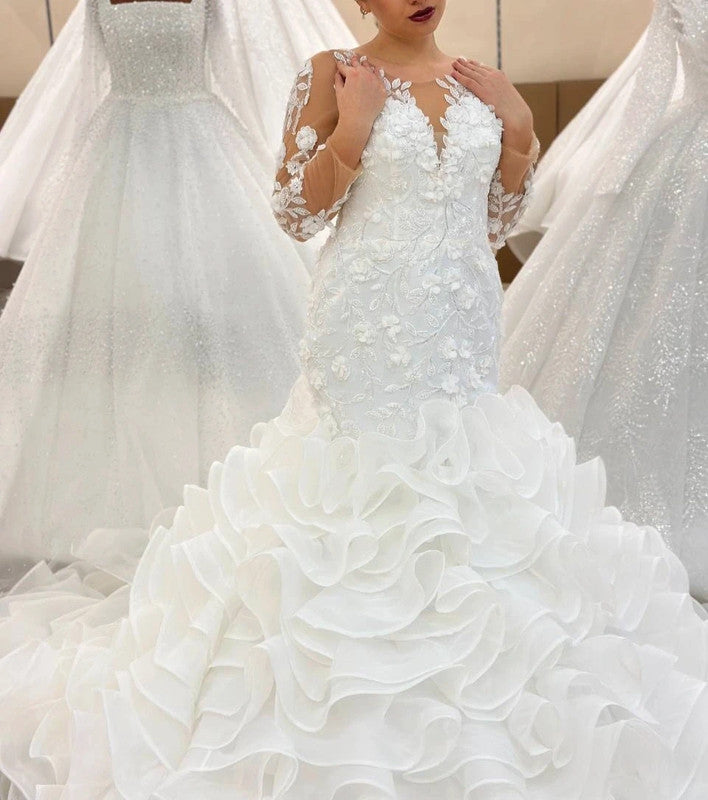 Magnifique Robe de Mariée Sirène Luxury