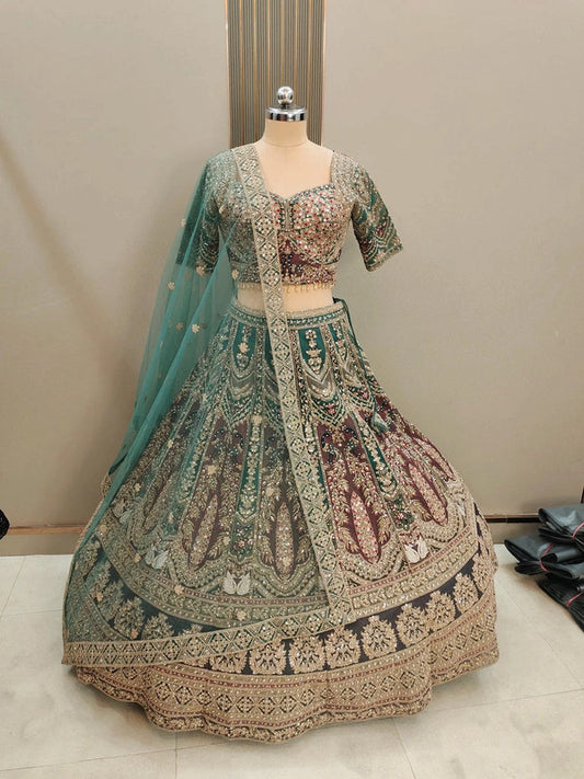 Magnifique Lehenga Luxury Bleu
