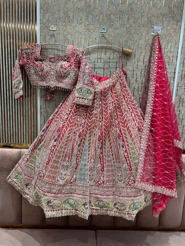 Magnifique Lehenga Luxury Rose Fuschia
