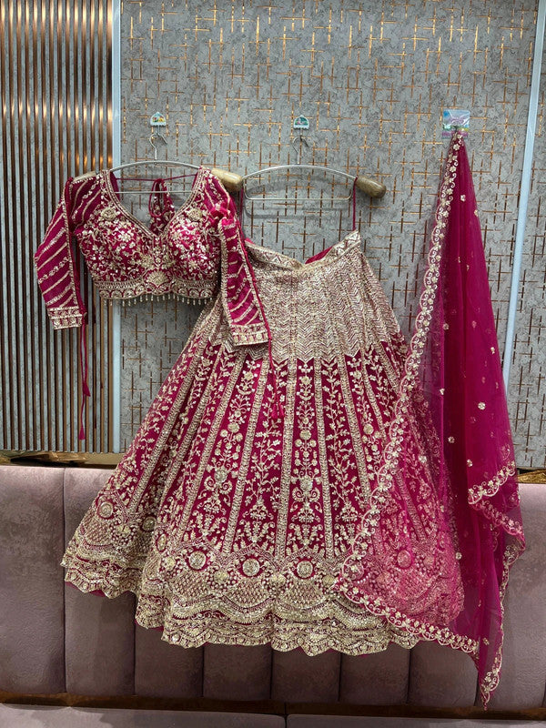Magnifique Lehenga Luxury Rose Fuschia