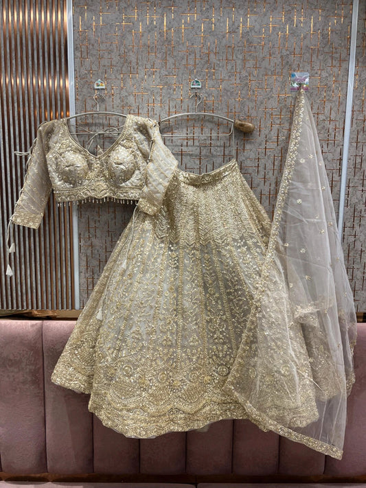 Magnifique Lehenga Luxury Gold
