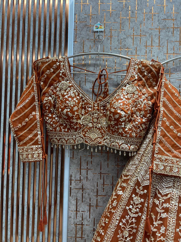Magnifique Lehenga Luxury Orange