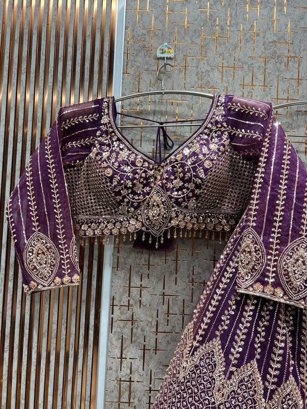 Magnifique Lehenga Luxury Violet
