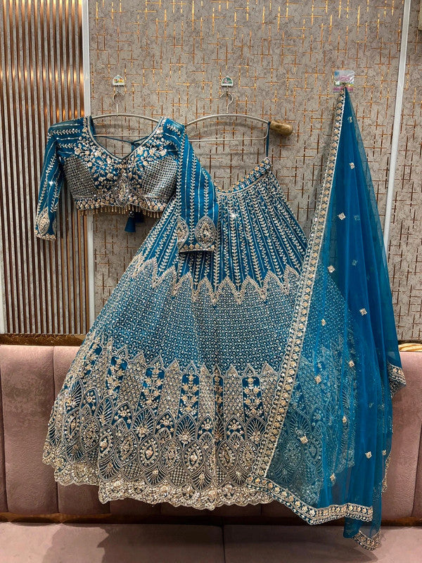 Magnifique Lehenga Luxury Bleu