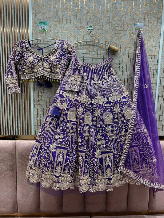 Magnifique Lehenga Luxury Violet