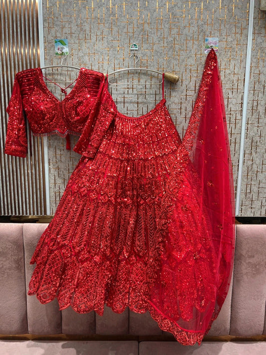 Magnifique Lehenga Luxury Rouge
