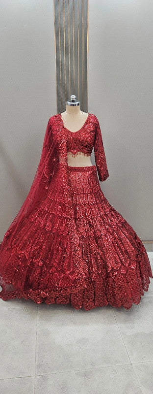 Magnifique Lehenga Luxury Rouge