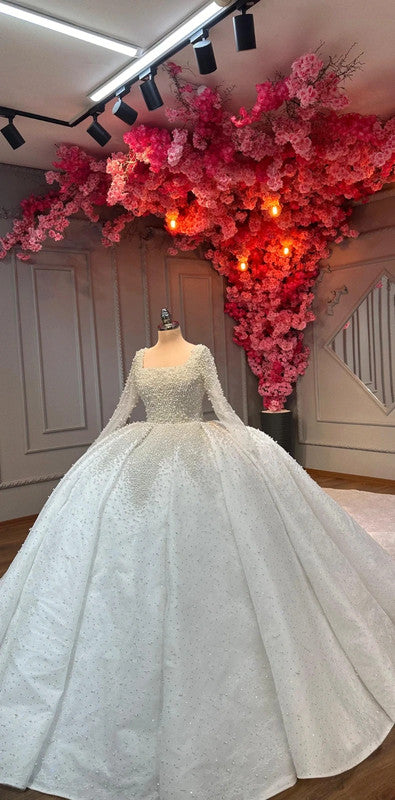 Magnifique Robe de Mariée Princesse Luxury avec Voile