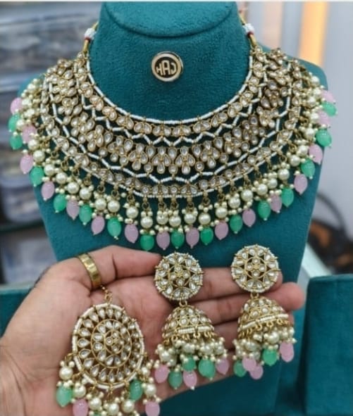 Bijoux Indiens Vert Ensemble