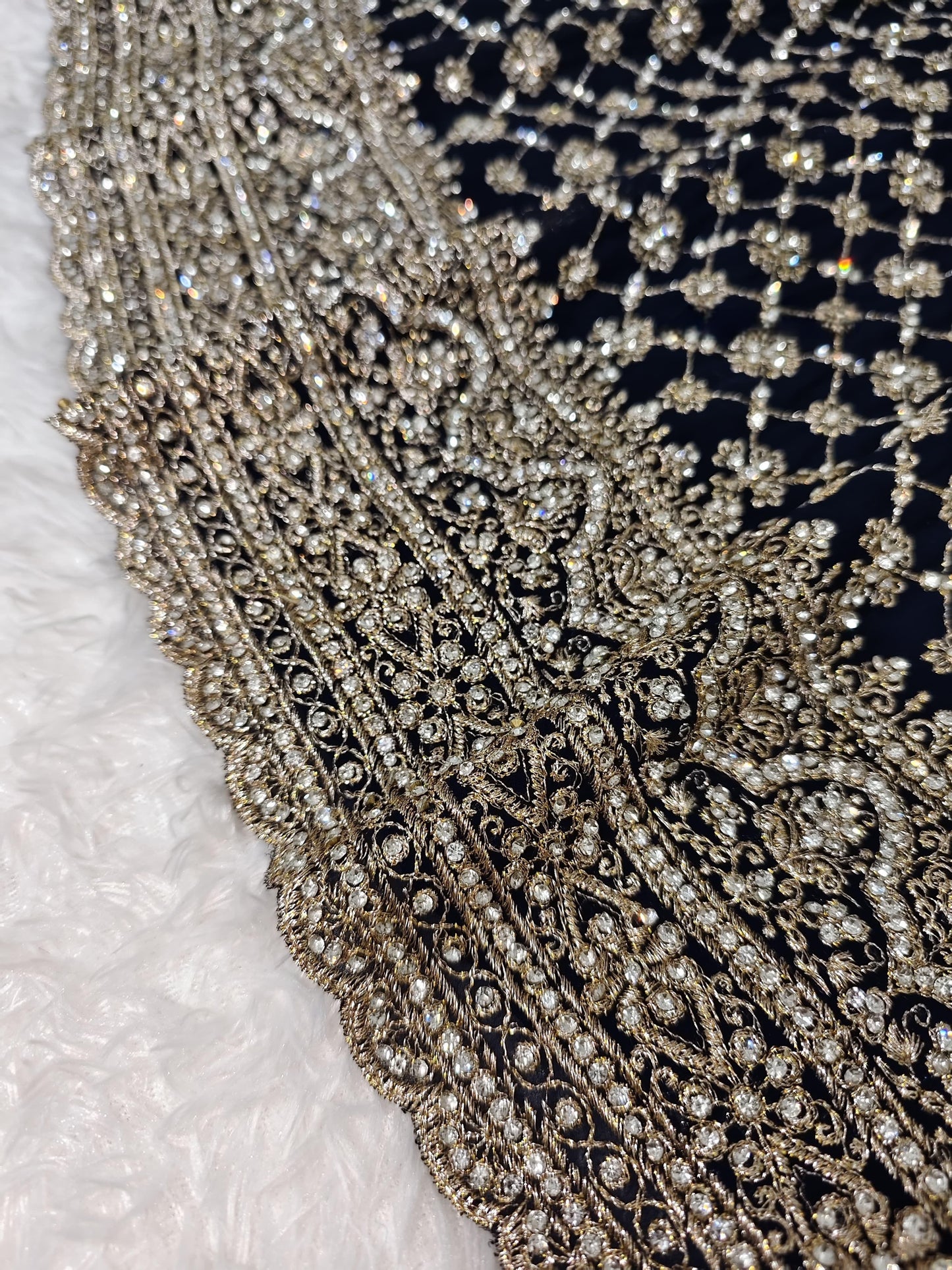 Saree Luxury Black Strass