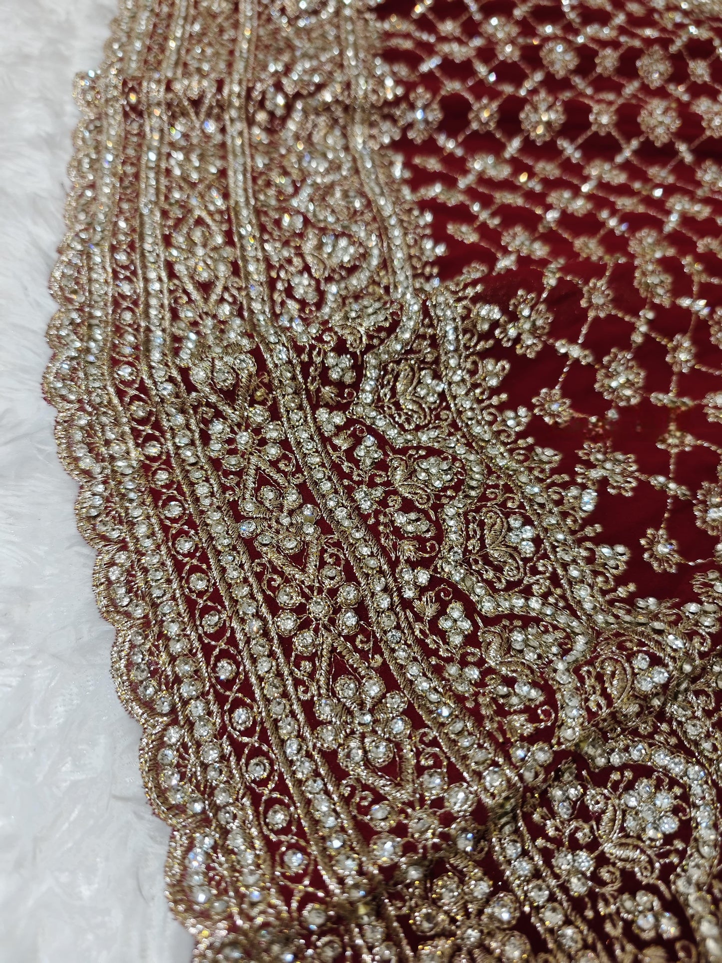 Saree Luxury Rouge Strass