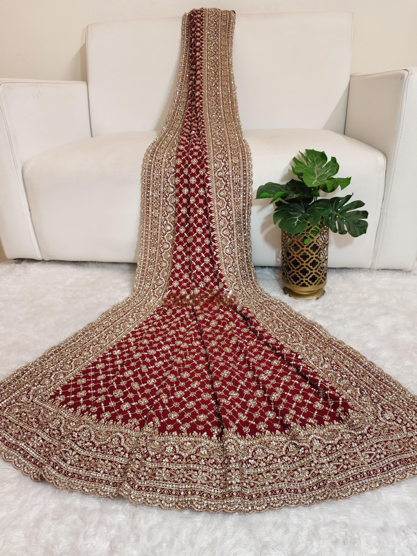 Saree Luxury Rouge Strass