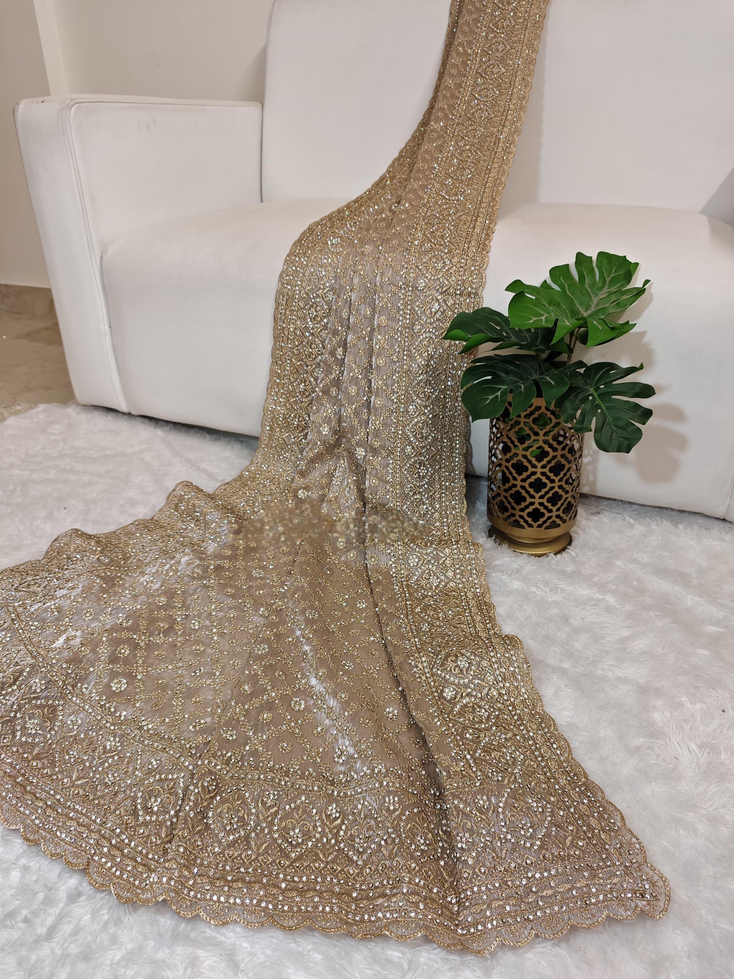 Saree Luxury Gold Strass