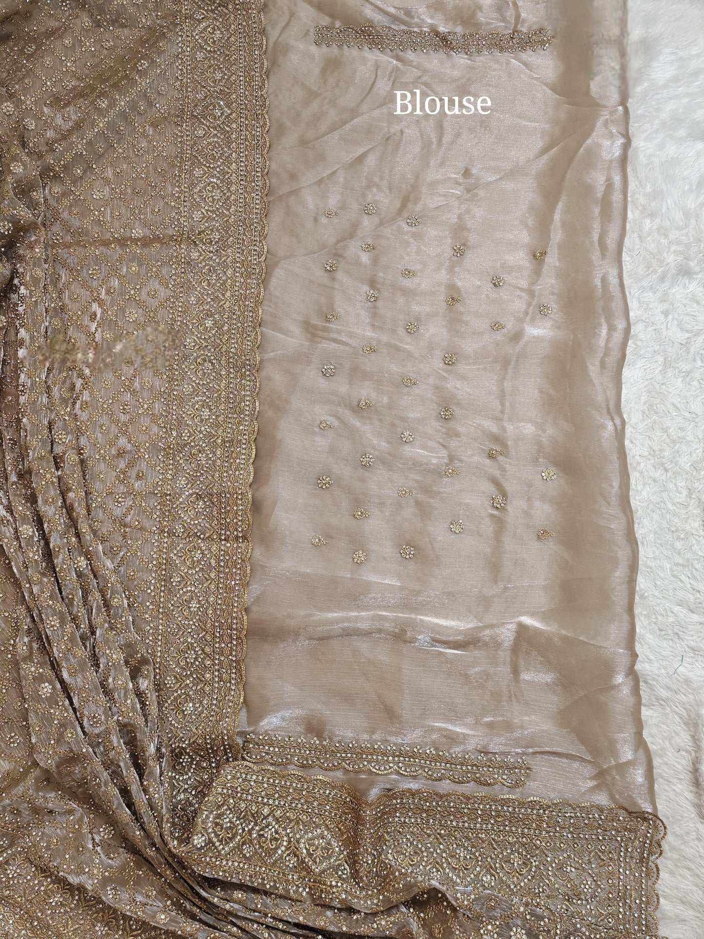Saree Luxury Gold Strass