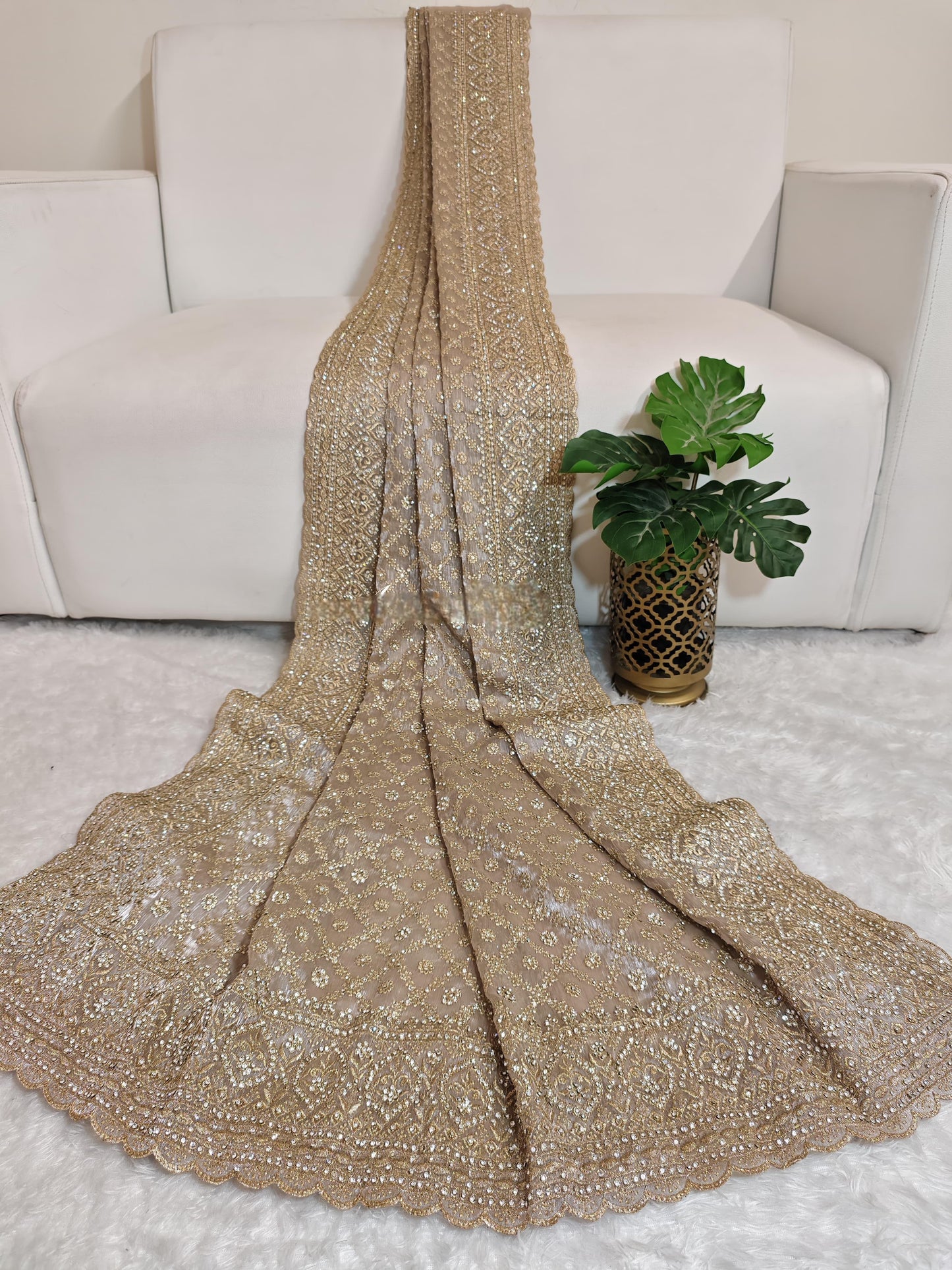 Saree Luxury Gold Strass