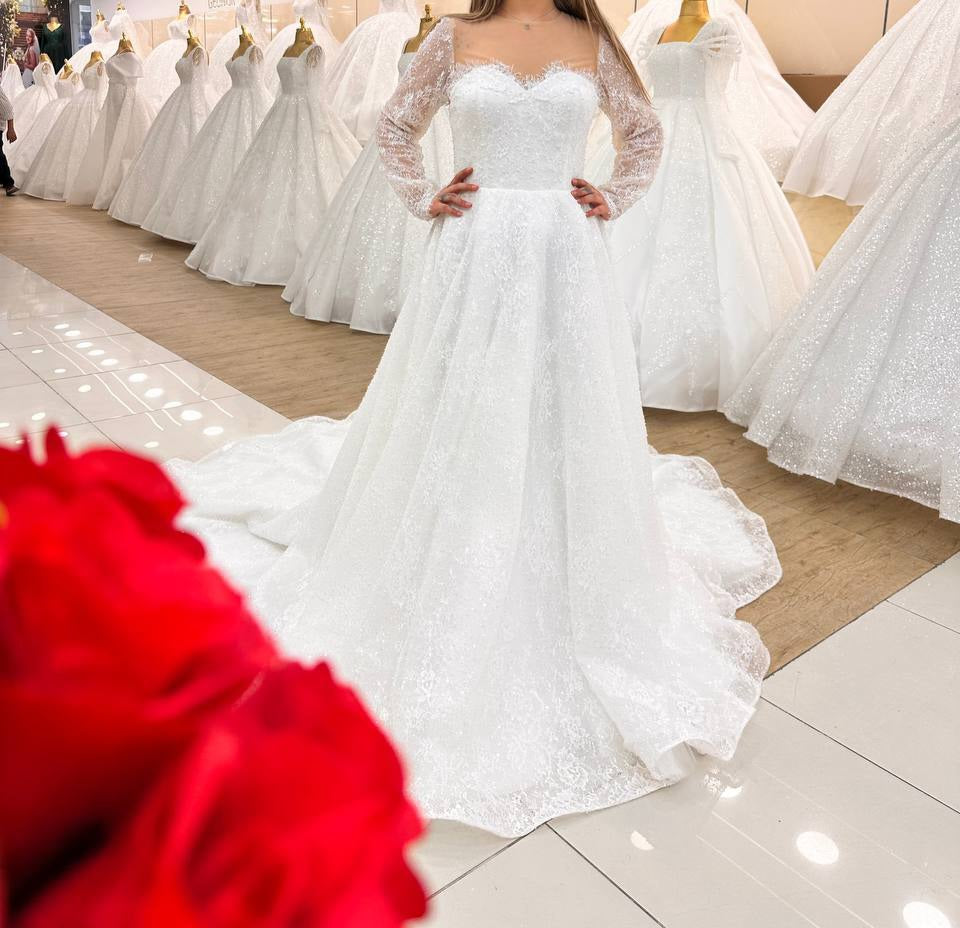 Robe de Mariée Princesse Luxury, Manches Longues