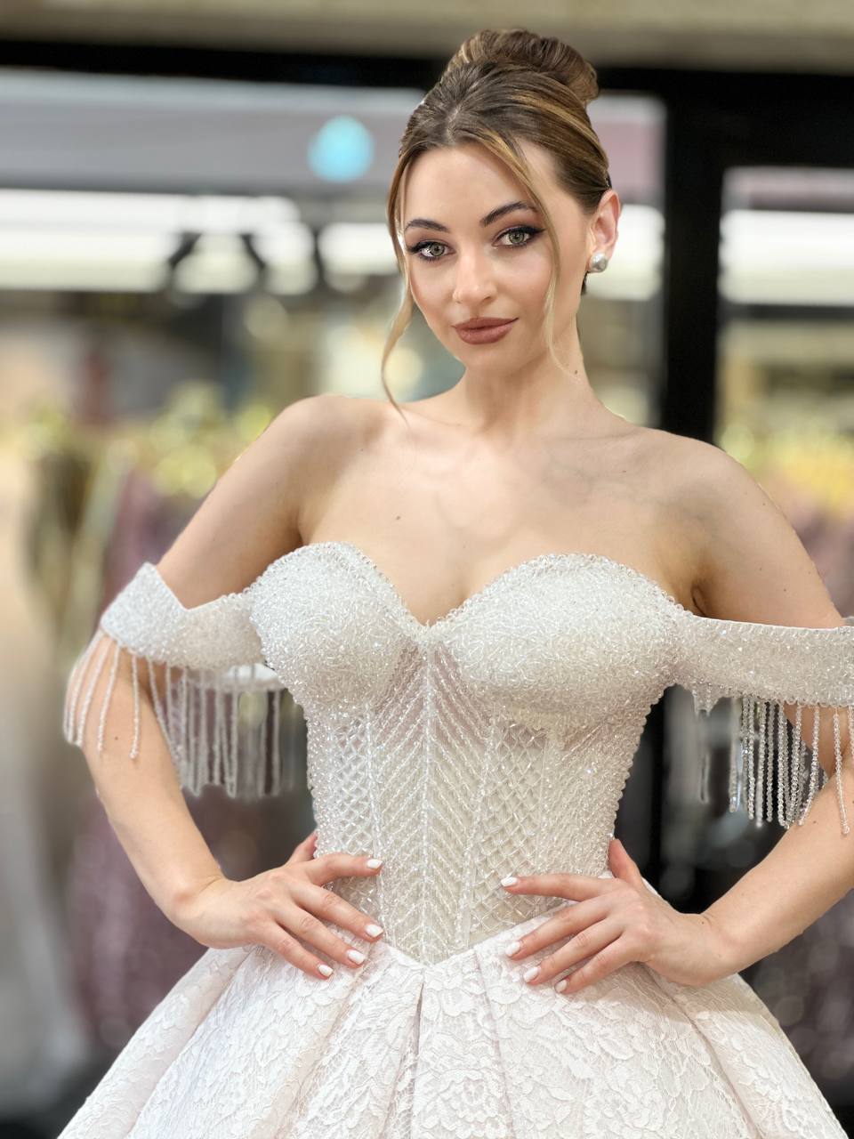 Robe de Mariée Princesse Luxury, Col Cœur, Traîne