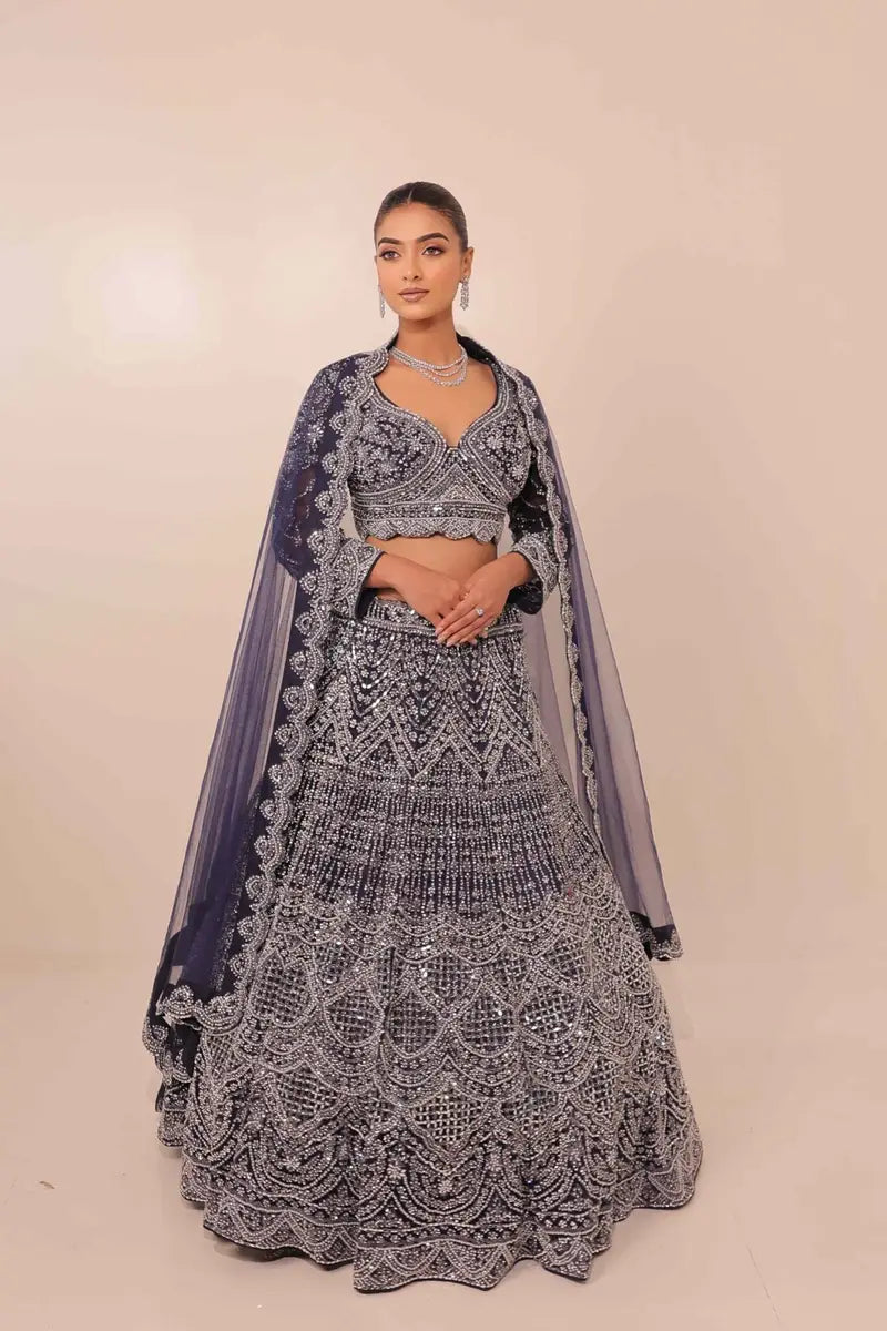 Lehenga Bleu Luxury