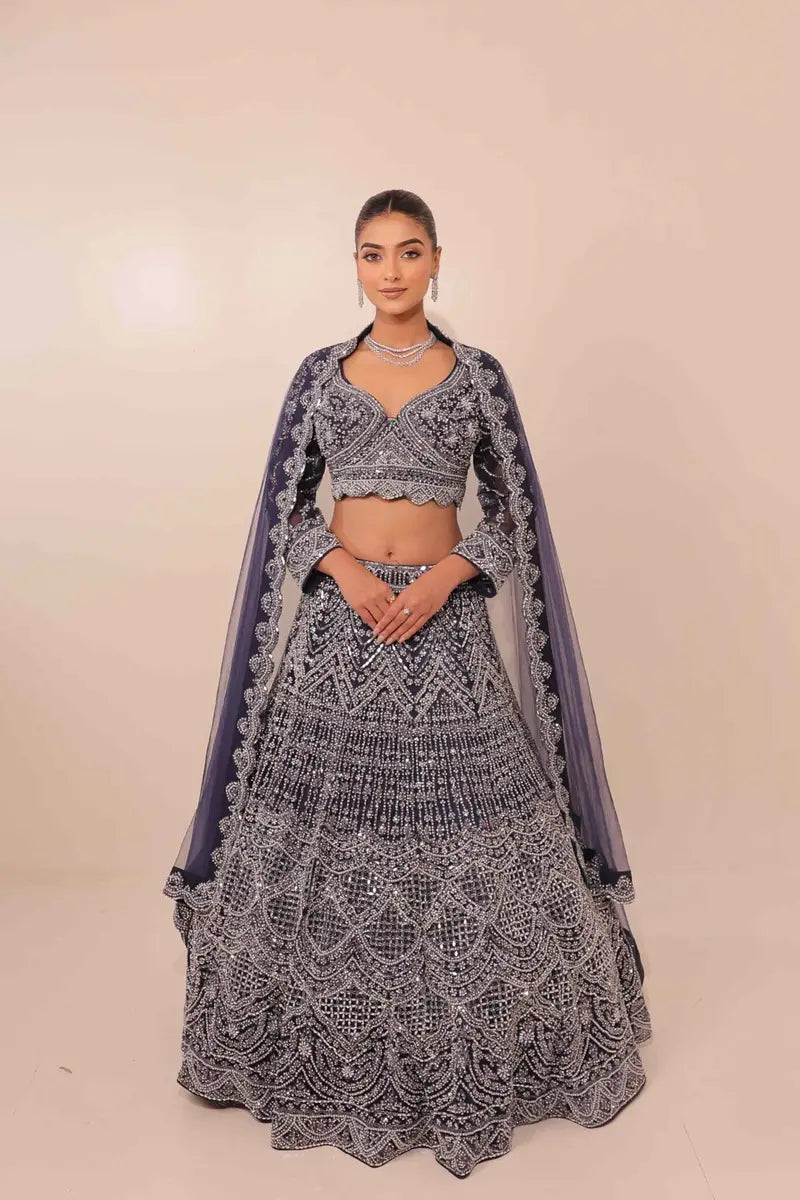 Lehenga Bleu Luxury
